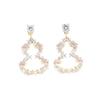 Light luxury high-end pink zircon gourd earrings new Chinese style romantic women's earrings 925 silver needle earrings