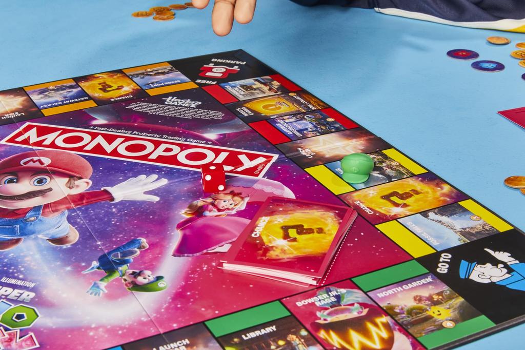 Hasbro Monopoly Board Classic Super The Super Mario Galaxy Ages Family Kids to Authentic Product Game, Game, Mario, Movie, 8+, 2-6 Players, Game,