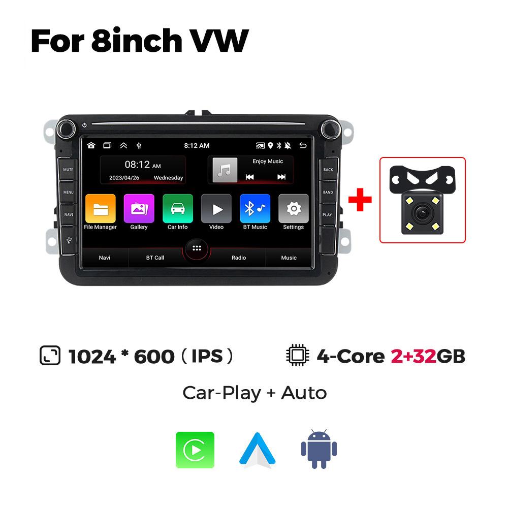 Android Carplay Автомобильный Радио Видео Плеер Для VW Volkswagen Skoda Octavia golf 5 6 touran passat B6 polo Jetta 2Din Стерео Ресивер