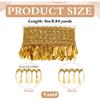PH PandaHall 10 Yards Gold Fringe Trim Sequin Tassel Trim, 2.2inches Fabric Decorative Trim Gold Edging Trim Sewing Ribbon for Curtain Lampshade Belt