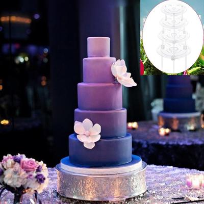 4-х уровневые разделительные пластины для торта 12 шт. палочек для торта, поддерживающих стержней для торта, прозрачных стяжек