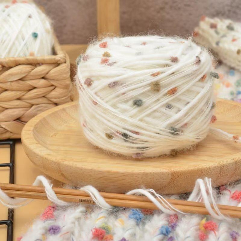 1 шт. цветной мохер, смешанный с исландской шерстью и хлопком, свитер ручной вязки, шарф, грубая пряжа, шерсть Lana MYY