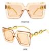 Luxury Oversized Square Sunglasses Vintage Shades Beach Sunshade Sunglasses  for Women & Men