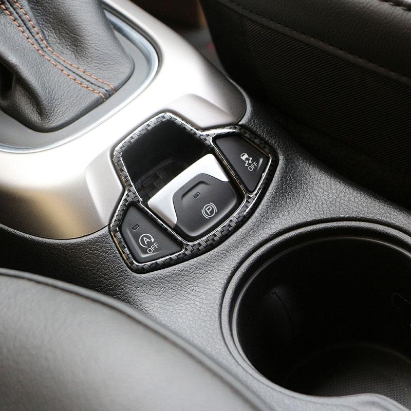 Накладка на кнопку ручного тормоза для Jeep Renegade 2014 - 2023 Compass 2017 - 2020, аксессуары для интерьера