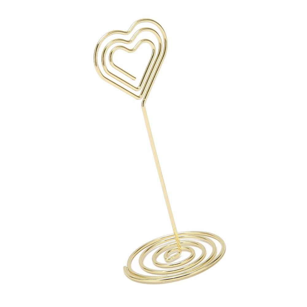 10Pcs Stable Base Place Card Holder Heart Shape Name Card Clips Name Card Holder Home Centerpiece