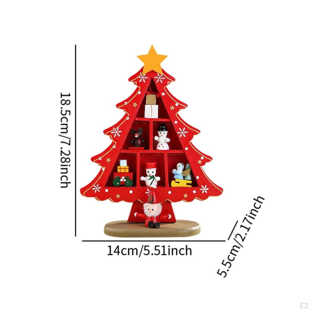 Wooden Christmas Tree Desktop Decor , Ornament, Convenient Easy To Use Mini