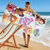 Butterbean's Café Print Beach Towel, Large Soft Quick Dry Towel for Beach Camping Swimming