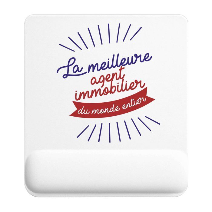 Tapis de souris - PLANETEE - Agent Immobilier - Multicolore - 22x18 cm - Ép. 3 mm