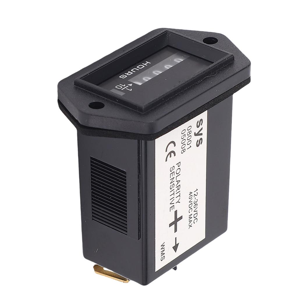 Mechanical Hour Meter DC 12V To 36V Rectangular Engine Hour Meter for Generator Boat Motorcross Motor Truck Tractor