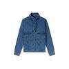 Levis Solid Color Stand Collar Plaid Single Breasted Cotton Jacket Men Jackets Blue A0759-0000