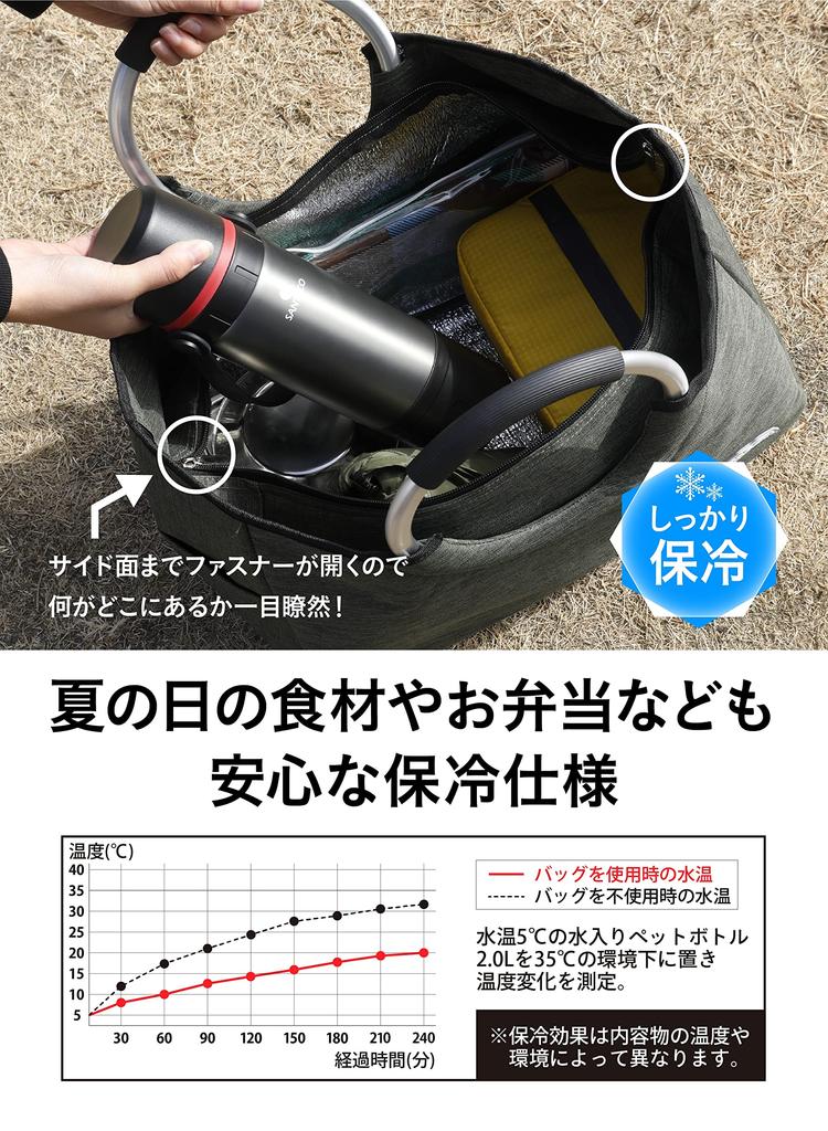 CB Japan Cold Bag Khaki Вместимость 17 л Легкая алюминиевая ручка Cold Tote Bag BOCCA