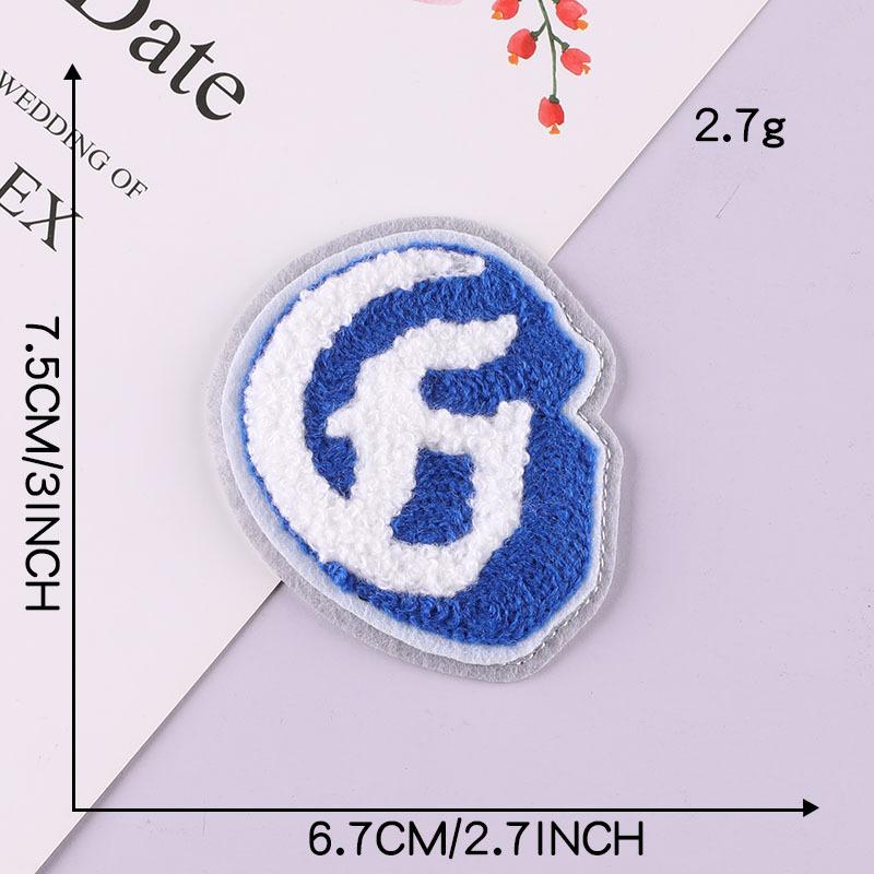 Computer Embroidery Label Towel Embroidery English Alphabet Badge Clothing Accessories Cloth Label Adhesive Patch Sticker Embroidery Cloth Sticker