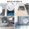 VorsiPro Gap Gasket, Sink Water Barrier, Washbasin Gap Guard, Foldable Shower Barrier, Water Blocking, Splash Prevention, Cleaning, Dust Prevention, F