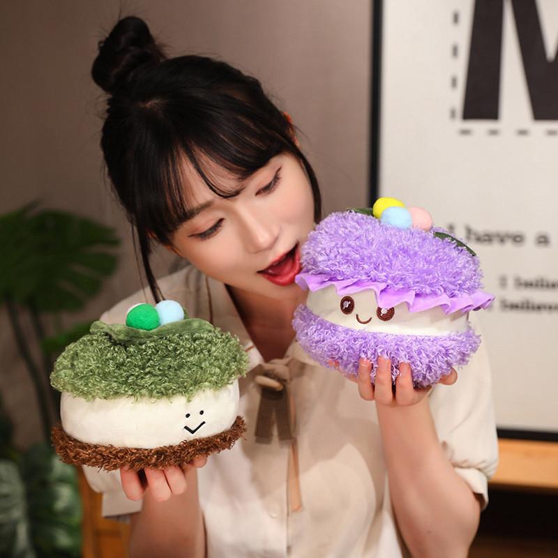 Очаровательная мягкая плюшевая игрушка в виде шоколадного хлеба, макарон, швейцарского рулета, набитое животное, подарок на день рождения