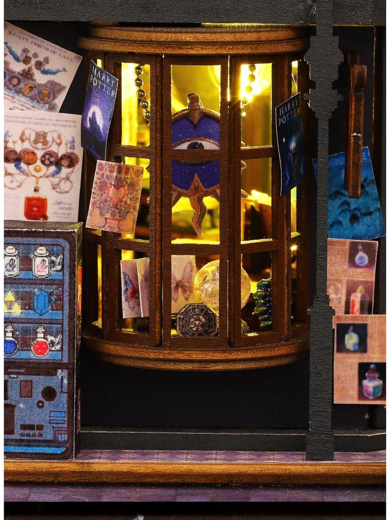 Jiate DIY Голографический Магический Город ES012: Модель замка-виллы, собранная вручную, игрушка, украшение, подарок