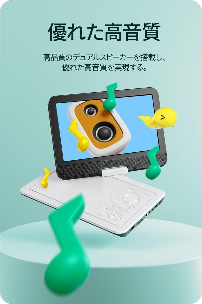 Surfola Portable DVD inch hours of No regional card 270 degree rotation TV AV last memory function included SD02 not Player, 12.5 inch, 10.5 LCD, 4~5