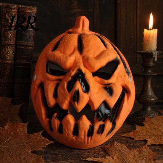 Festive Halloween Role Play Mask Pumpkin Mask, 3D Spooky Jack O Lantern for Cosplay Party, Lightweight Durable Foam Breathable Scary Face Adults Kids,