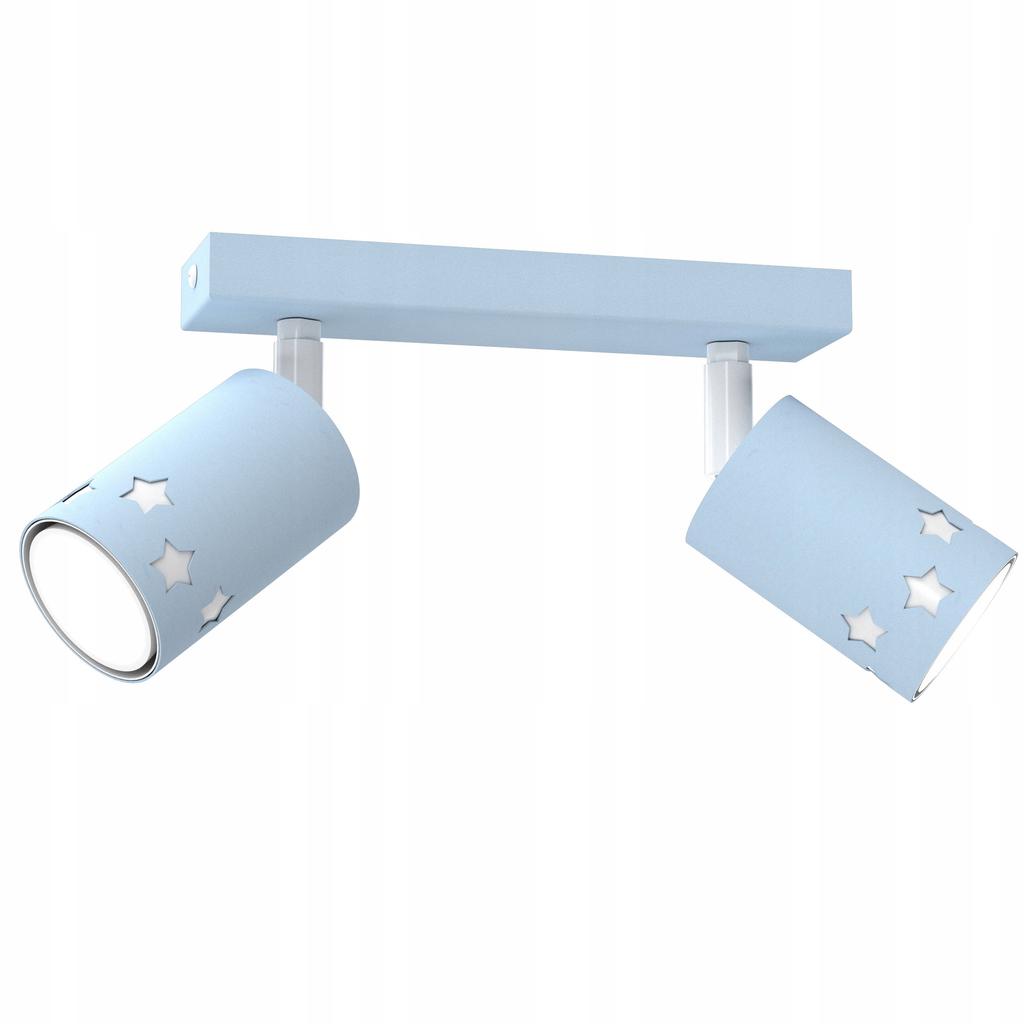 Dziecięca lampa sufitowa plafon spot dla chłopczyka led niebieska gwiazdki