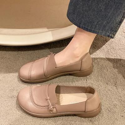 2024 Новые однотонные туфли с мягкой подошвой, универсальные женские туфли для верхней одежды, весна и осень, неглубокий носок, круглый носок