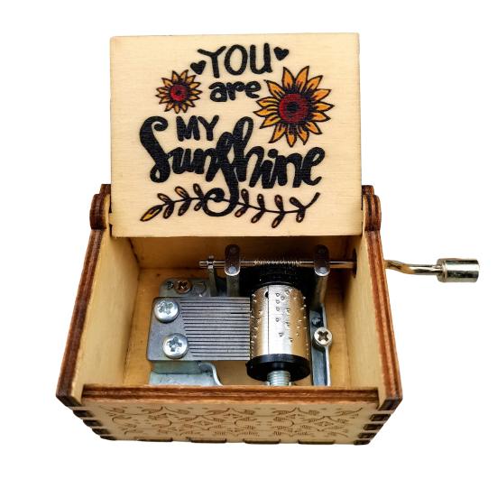 Необычная музыкальная шкатулка с механическим механизмом и гладкой ручкой, декоративная