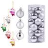 24шт рождественские шары праздничные елочные украшения висячие украшения + 6шт Санта