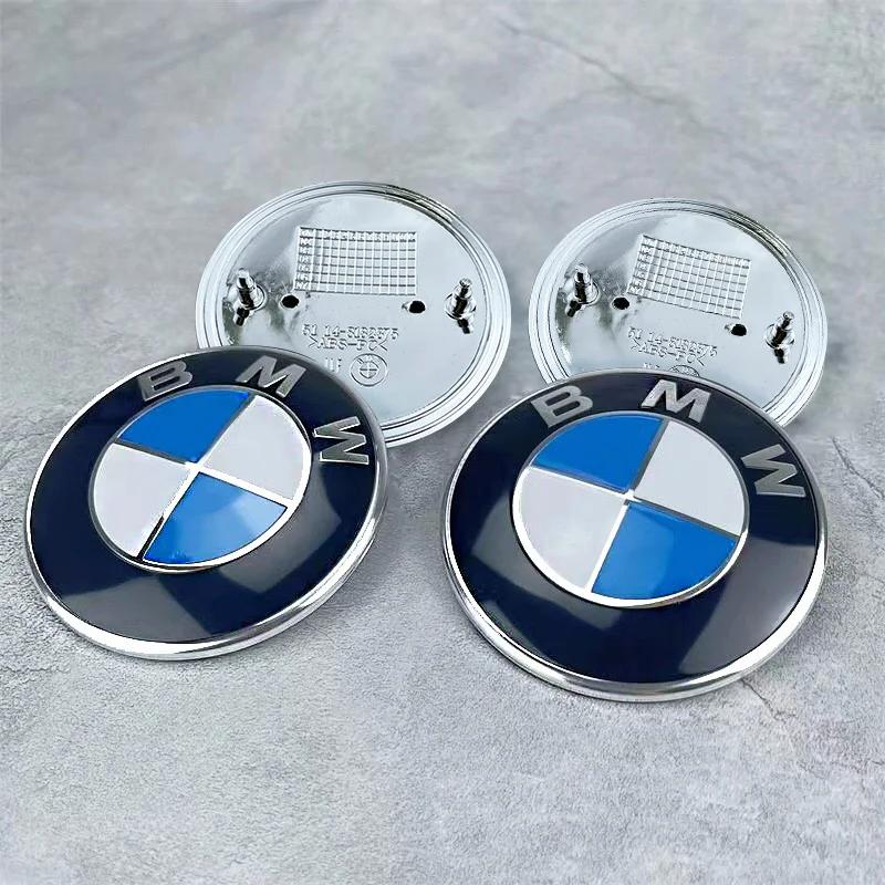 For BMW M car modification 2Pcs 74/82mm Hood Front Bonnet Rear Trunk Emblem Carbon For BMW E30 E38 E46 E93 E92 E60 E61 E90 X1 X3 X4 X5 ZIPCA1