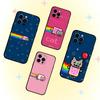 Милый Смешной Кот Н-нян Чехол для Телефона Чехол для Телефона Для IPhone 17,16,15,14,13,12,11,Pro,Plus,Mini Мягкий Черный Чехол
