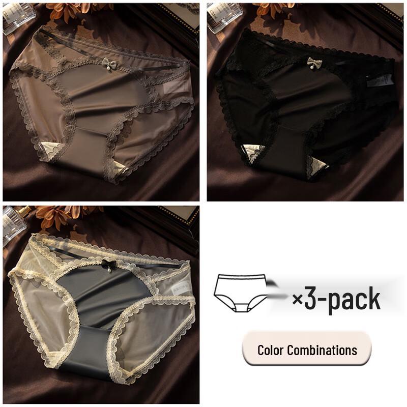 Women's Modal Lace Seamless Briefs 3-Pack