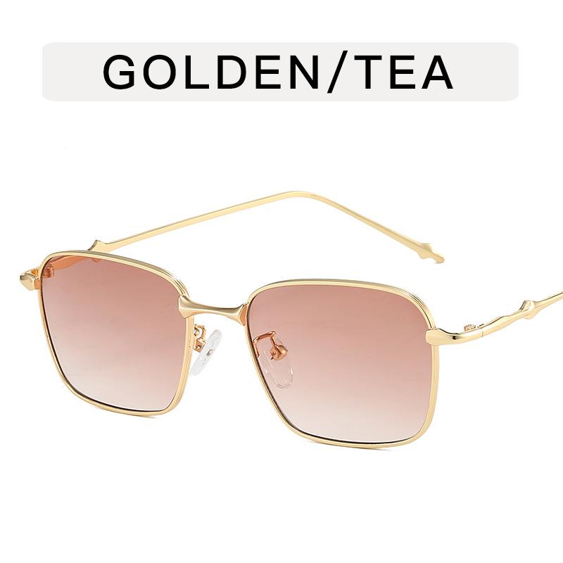 Солнцезащитные очки в корейском стиле для женщин, квадратной формы, с оправой из сплава, солнцезащитные очки для мужчин, крутые, стильные, для путешествий, женские солнцезащитные очки