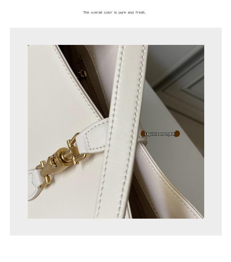 2025 Новый стиль Женская сумка на плечо из натуральной коровьей кожи - Повседневная, Простая, Стильная сумочка с замком.