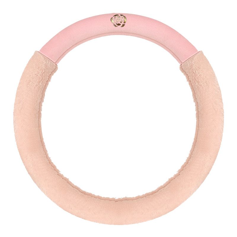Car Steering Wheel Cover Winter Plush Warm New Style Women's High-End Creative Sweat-Absorbent Anti-Slip Round Steering Wheel Cover