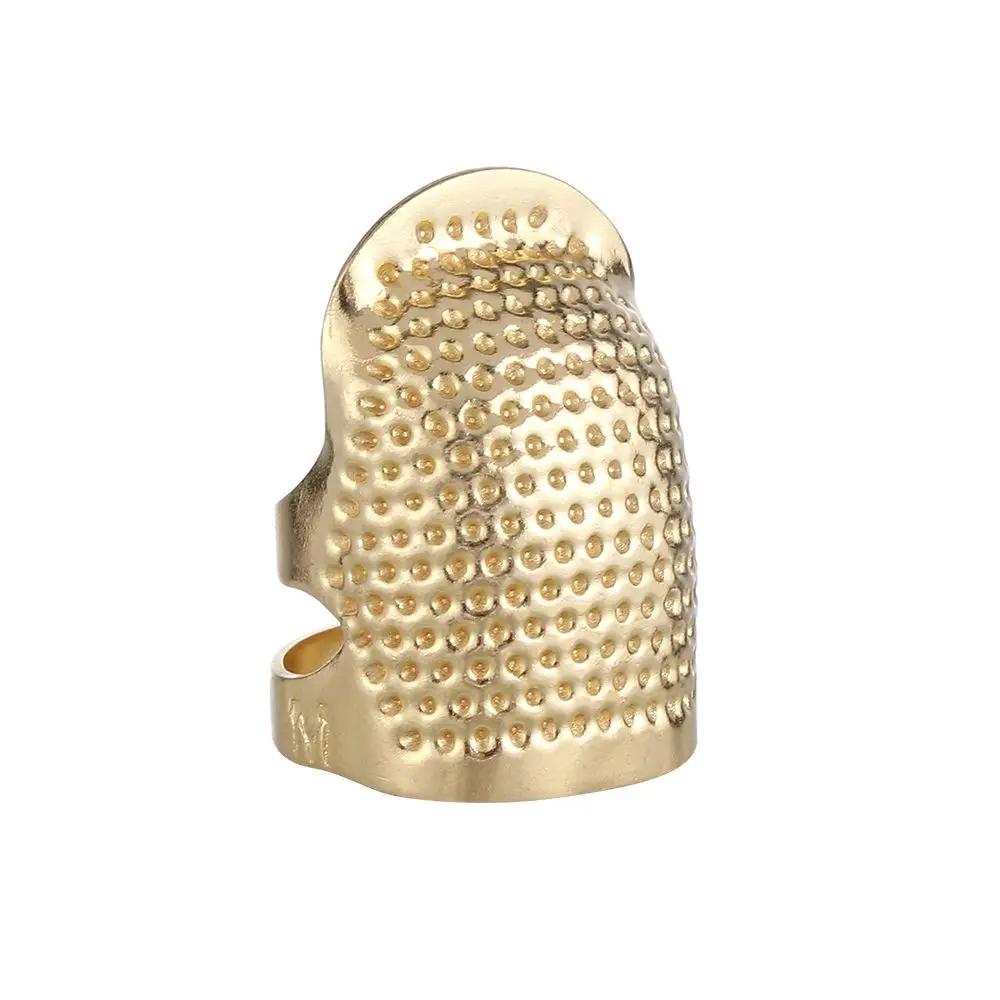 Adjustable Vintage Sewing Thimble Handmade Non-slip Embroidery Against Ring Needle Presser Metal Needle Hoop Finger Protector