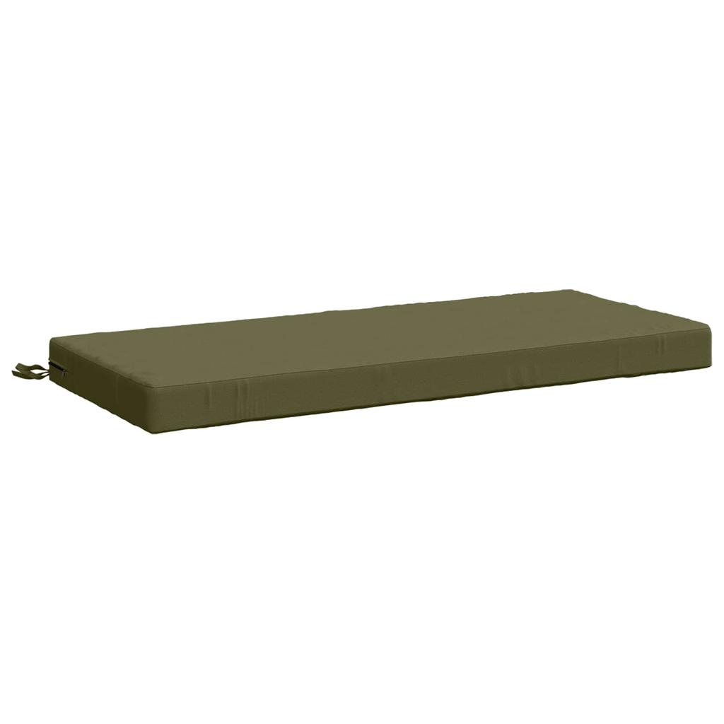2 piece Bench Cushions SOEST 100percent Polyester Olive Green