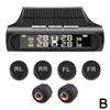 Солнечный беспроводной монитор давления в шинах Автомобильный общий интеллектуальный ЖК-дисплей давления в шинах Дисплей температуры в кабине Инструменты для ремонта шин