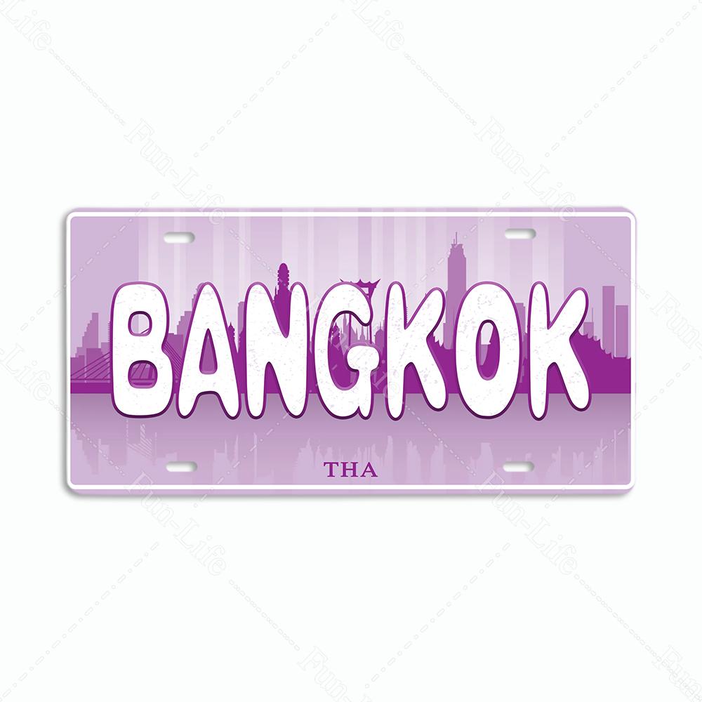 Винтажный плакат с номером автомобиля Испании/СИДНЕЯ Популярный город Бразилия Национальный флаг Ретро жестяные знаки Наклейки для домашнего декора