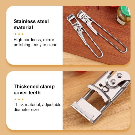 Yousheng Bottle Opener Stainless Steel Can Opener with Anti-Slip Groove Ergonomic Handle Easy Jar Lid Opener Lid Remover Tool