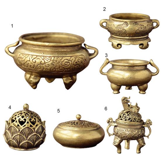 Подставка для благовоний в форме лотоса, снимает беспокойство, латунная изящная курильница для благовоний