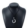 Personality Design Sense Irregular Circle Pendant Necklace Temperament Simple Knotted Tether Necklace CLE