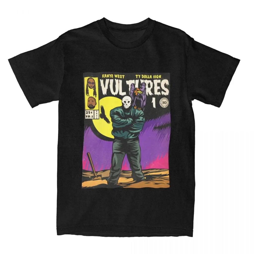Футболка с надписью «Vultures 1 Album» от Kanye West для мужчин и женщин в стиле хип-хоп, забавная летняя одежда в стиле комиксов