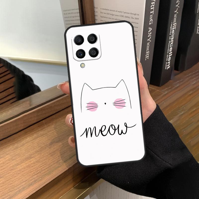 Черный Кошачий Лицо Китти Чехол Для Samsung Galaxy M31 M21 M11 M20 M23 M54 M14 M34 M13 M52 M32 M12 M16 M36 M56 M15 M55