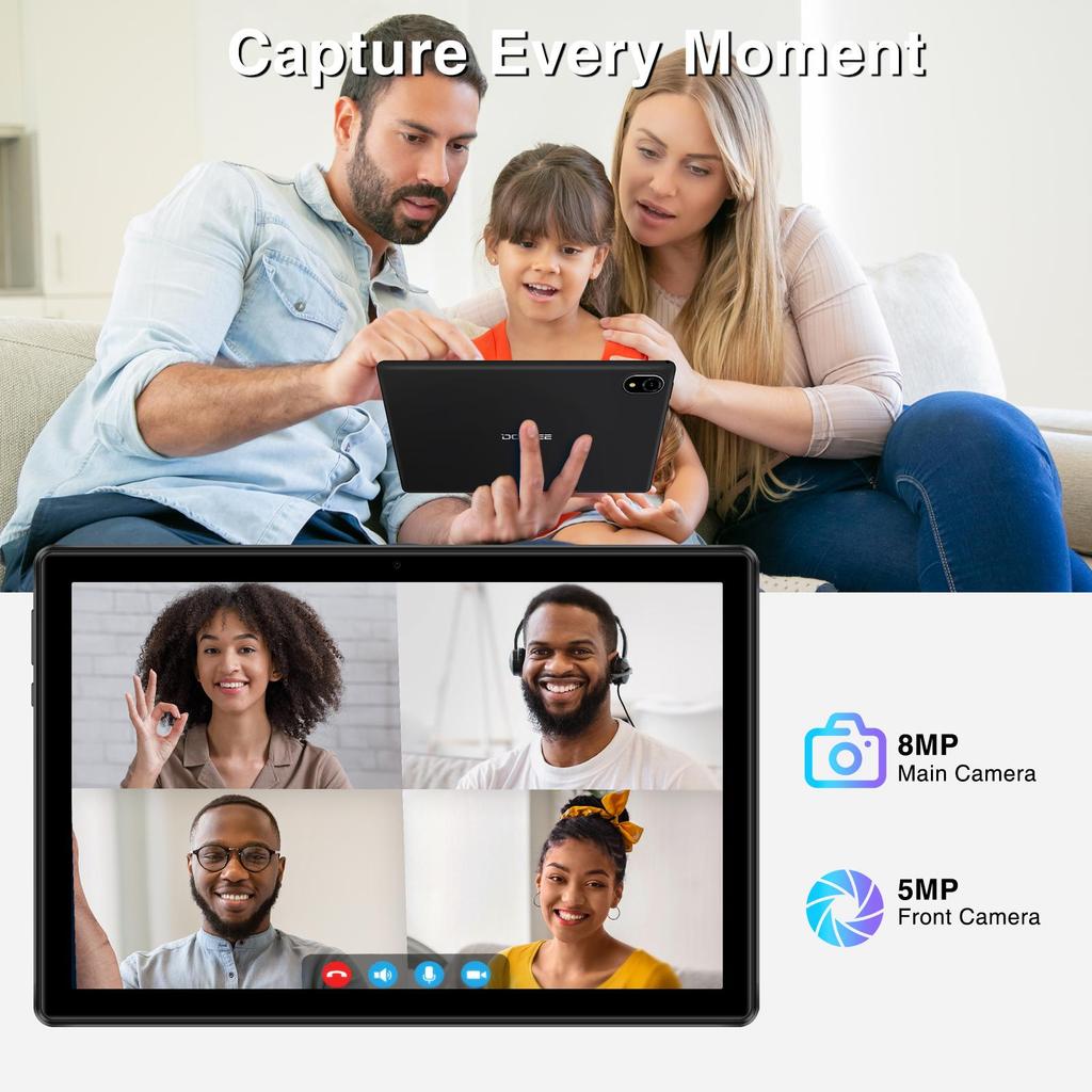 Doogee Планшет U10 Pro, 10 дюймов, 20 ГБ ОЗУ + 128 ГБ ПЗУ) Планшетный ПК Android 13, 5060 мАч, 8 МП+5 МП, Bluetooth 5.0/WiFi 6/Widevine L1/OTG