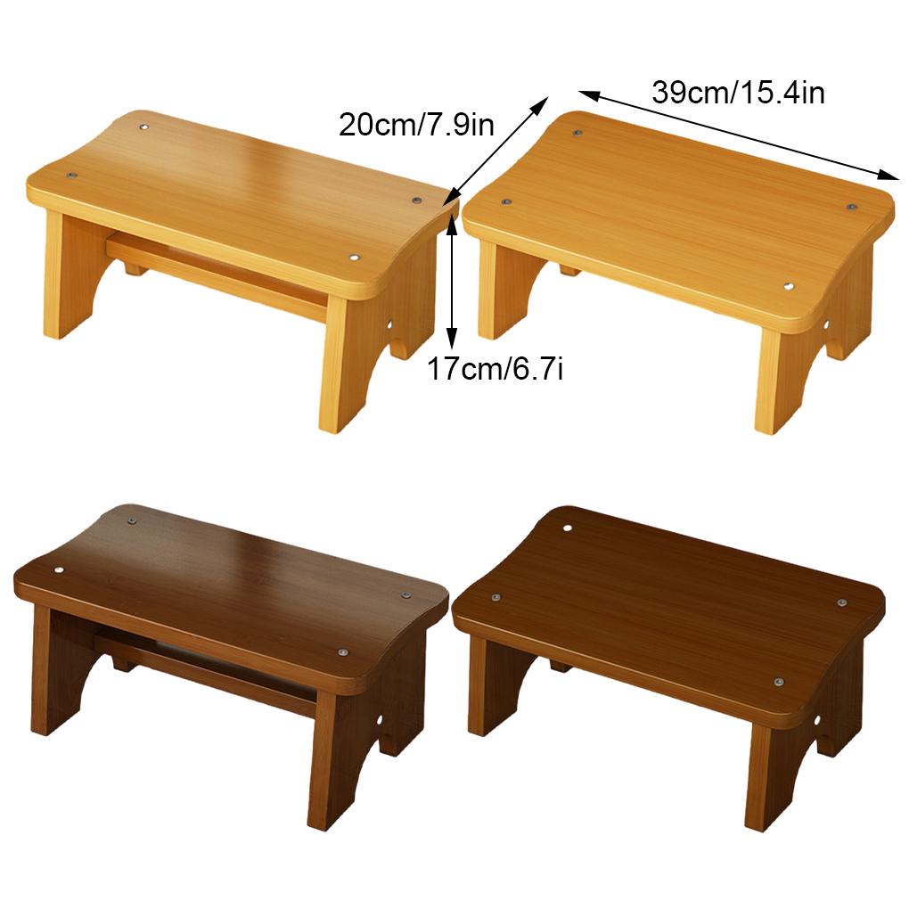 Подставка для ног из бамбукового дерева - безопасная, изысканная, для рукоделия, домашняя низкая табуретка, пуф, скамейка без запаха