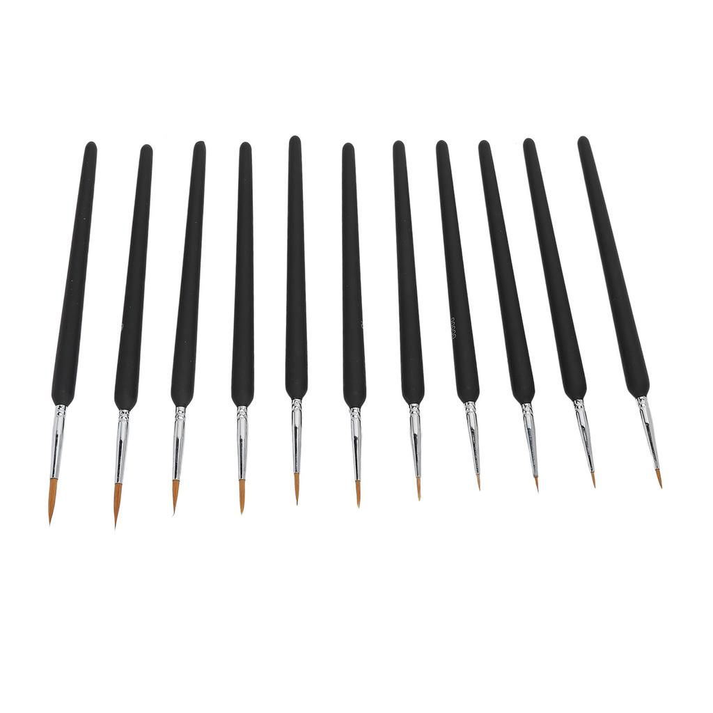 11PCS Fine Detail Paint Brush Set Multipurpose Soft Texture Thin Tip Paint Brushes Miniature Model Brushes for Art
