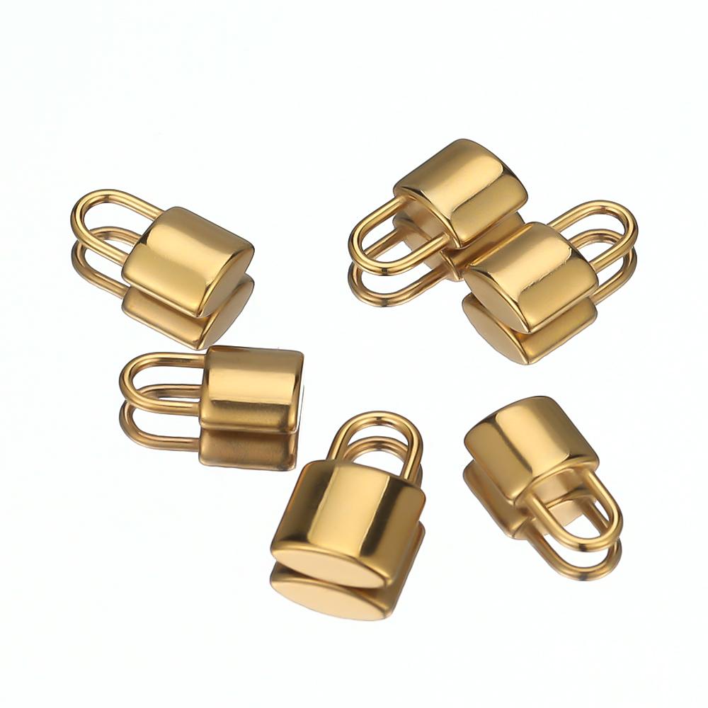 5pcs Stainless Steel Lock Charms for DIY Jewelry Making Necklace Hip Hop Pendant Findings PadLock Accessories Crafts Supplies