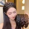 Synthetic Twisted Wig Headband Wide Women Hair Hoop Hair Accessories Korean Head Wrap