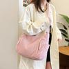 Korean Version of Fashion Shoulder Bag 2025 New Casual Solid Color Dumpling Bag Casual College Student Class Commuting Tote Bag
