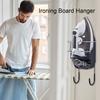 Wall Mount Ironing Board Hanger with Dual Hooks Heavy Duty Universal Laundry Room