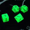 1 Set of 4 Marbled Engraved Glow-in-The-Dark Dice Set, Adult Polyhedral Game Accessories