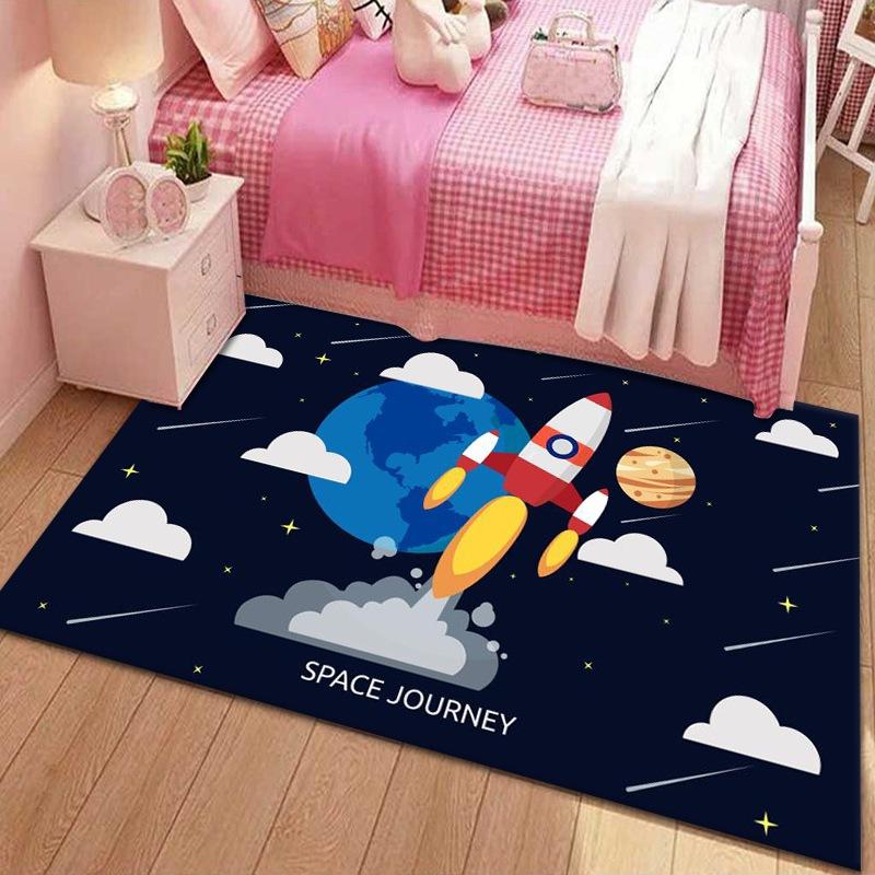 Star Carpet Creative Cosmic Star Pattern Home Decoration Ottoman Rectangular Living Room Bedroom Carpet