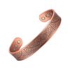 Magnetic Stone Bracelet & Ring Set: Antique Red Copper, Retro Style, Tree Design - Unisex Jewelry